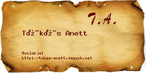Tőkés Anett névjegykártya