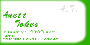 anett tokes business card